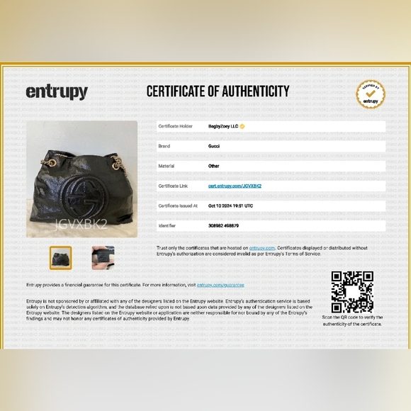 AV16❤️ GUCCI Patent Soho Chain Shoulder Bag - Picture 13 of 13